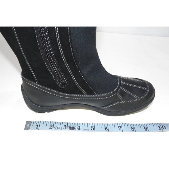 CROFT & BARROW woman's winter black zip up ankle boots 7M man made materials NEW - Picture 8 of 9
